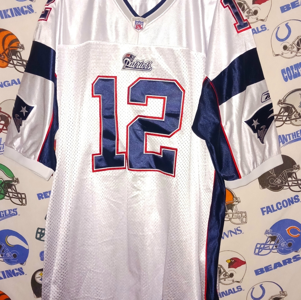 3XL XXXL Reebok Tom Brady New England Patriots NFL Football Stitched Jersey